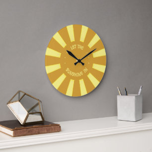 Laissez le soleil briller dans 🌞 horloge murale