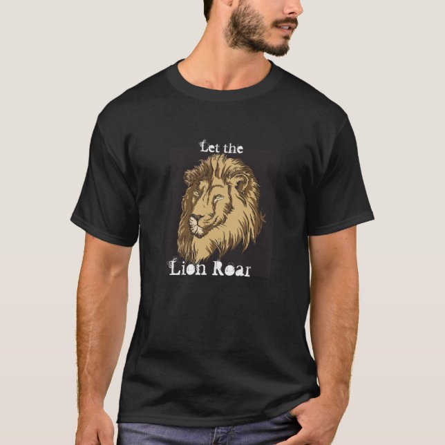 Laissez le T-shirt d'hurlement de lion (Devant)