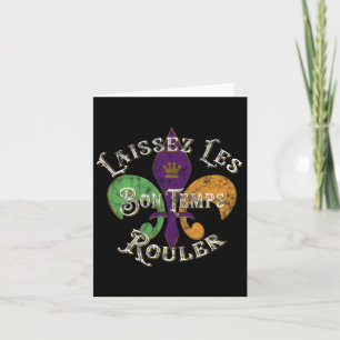 Laissez Les Bon Temps Rouler Mardi Gras 2025 Fleur Karte