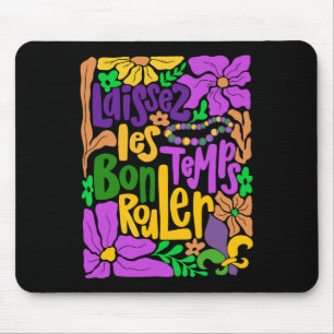 Laissez Les Bon Temps Rouler Mardi Gras Beads Boho Mousepad
