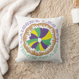 Laissez Les Bon Temps Rouler Mardi Gras King Cake Kissen