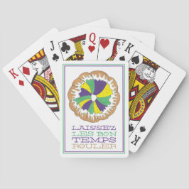 Laissez Les Bon Temps Rouler Mardi Gras King Cake Spielkarten
