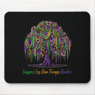 Laissez Les Bon Temps Rouler Mardi Gras Tree Beads Mousepad