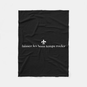 Laissez Les Bon Temps Rouler Minimalistisch Mardi Fleecedecke