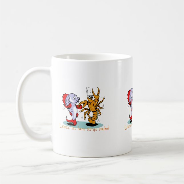 Laissez les bons temps rouler! Crawfish Mardi Gras Kaffeetasse (Links)