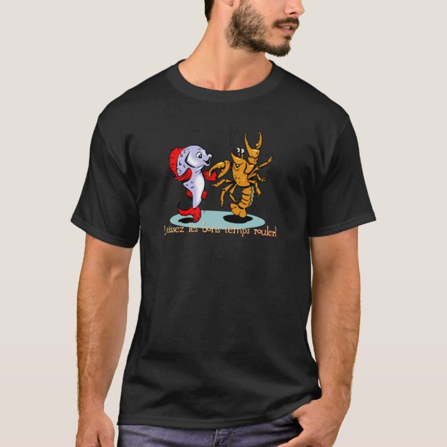 Laissez les bons temps rouler! Crawfish Mardi Gras T-Shirt (Vorderseite)