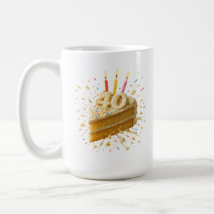 Laissez-Les Manger Du Gâteau : 40e Mug Anniversair