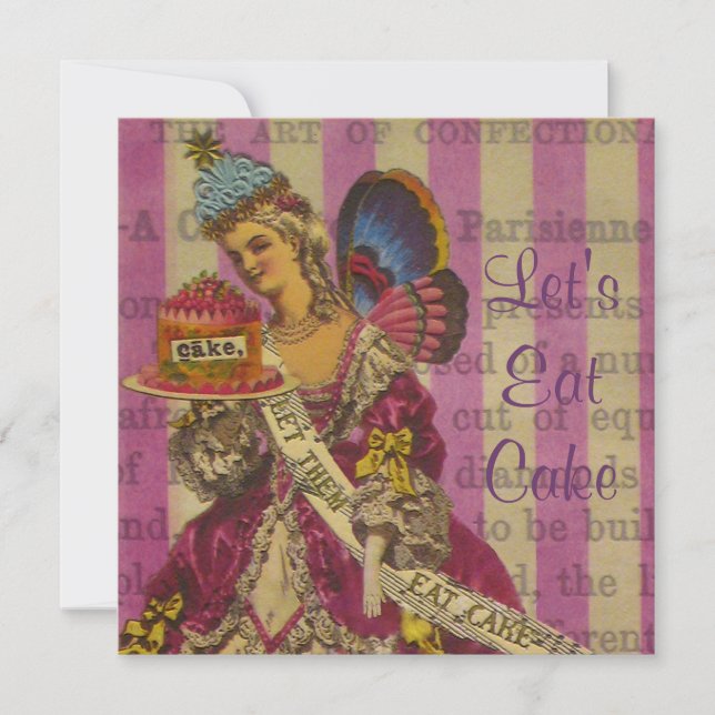 Laissez-Les Manger Du Gâteau ~ Invitations (Devant)