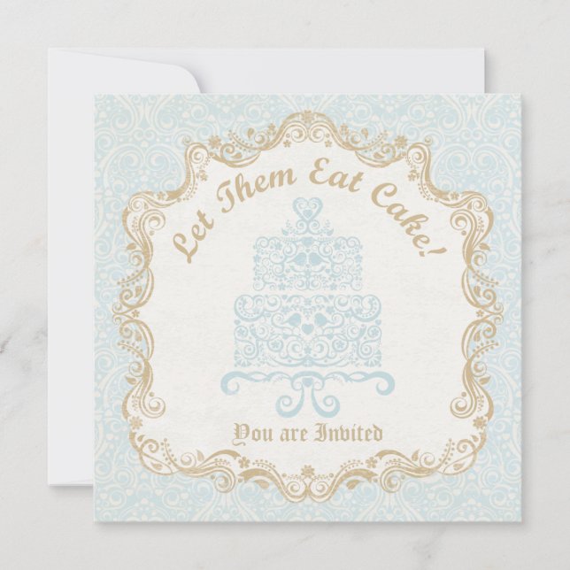 Laissez-les manger une invitation au gâteau (Devant)