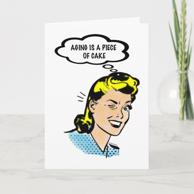 Laissez-moi manger un gâteau carte d'anniversaire (Devant)