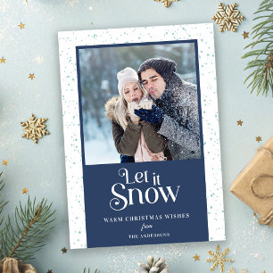 Laissez tomber la neige Simple Carte de Noël photo