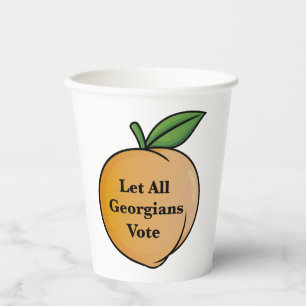 Laissez tous les Georgiens voter Gobelet en papier