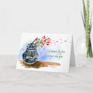 Laissez vos rêves plier la carte de voeux