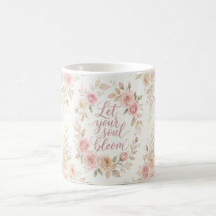 Laissez Votre Âme S'épanouir Mug Floral – Aquarell