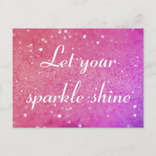Laissez Votre Carte Postale Sparkine Shine Pink Bo
