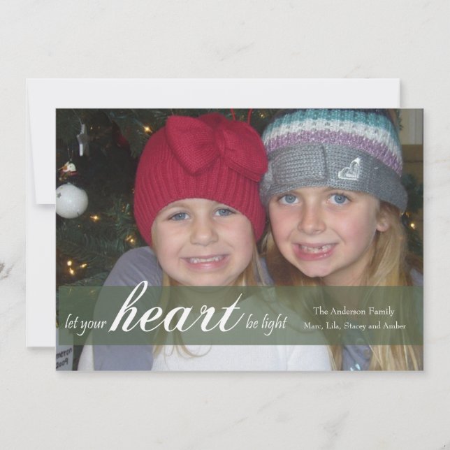 Laissez votre coeur être un Carte photo de ruban l (Devant)