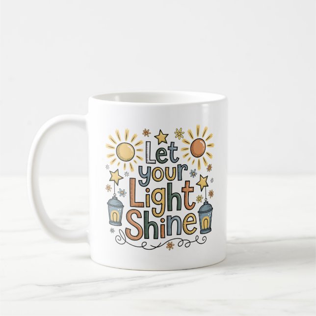 Laissez Votre Lumière Briller Christian Coffee Mug (Gauche)