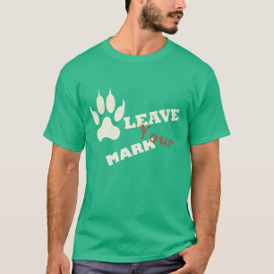 Laissez votre T-shirt Empreinte de patte de Lion M