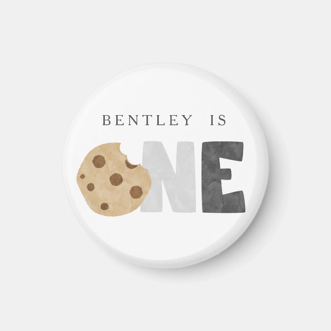 Lait et biscuits Aimant premier anniversaire (Devant)