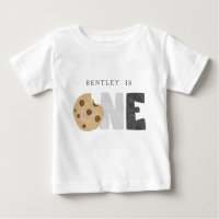 Lait et biscuits Premier anniversaire T-shirt bébé