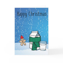 "Lait et gingembre" Carte de voeux de Noël de neig