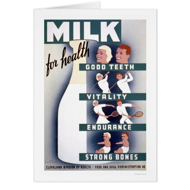 Lait pour la santé 1940 WPA (Devant)