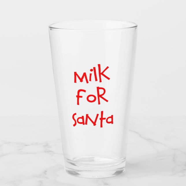 Lait pour verre Père Noël (Devant)