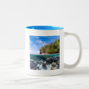 Laja Ampat Unterwasser2 Zweifarbige Tasse