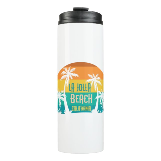 LaJolla Beach Retro Thermosbecher (Vorderseite)