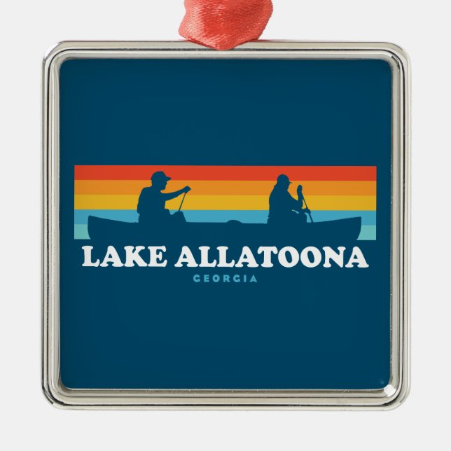 Lake Allatoona Georgia Canoe Ornament Aus Metall (Vorne)
