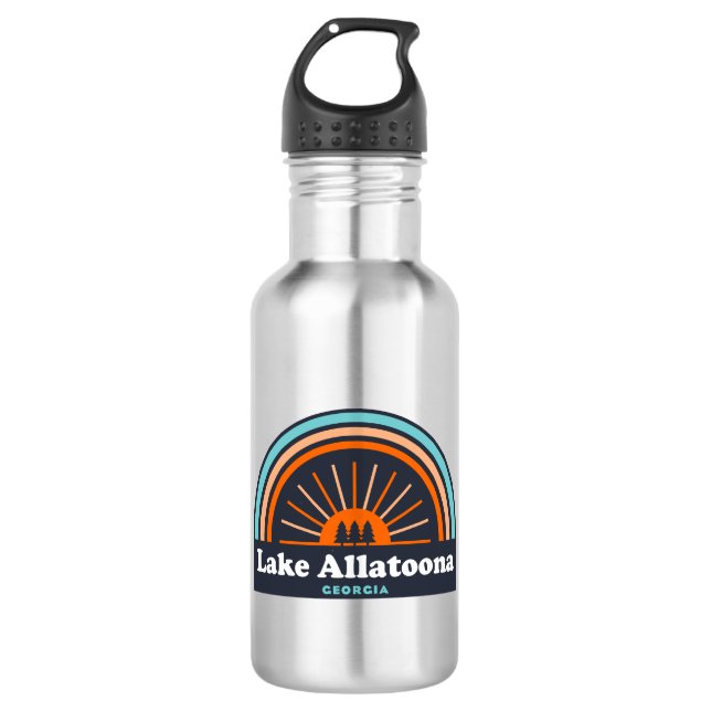 Lake Allatoona Georgia Rainbow Edelstahlflasche (Vorderseite)