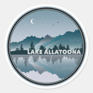 Lake Allatoona Georgia Reflection Runder Aufkleber