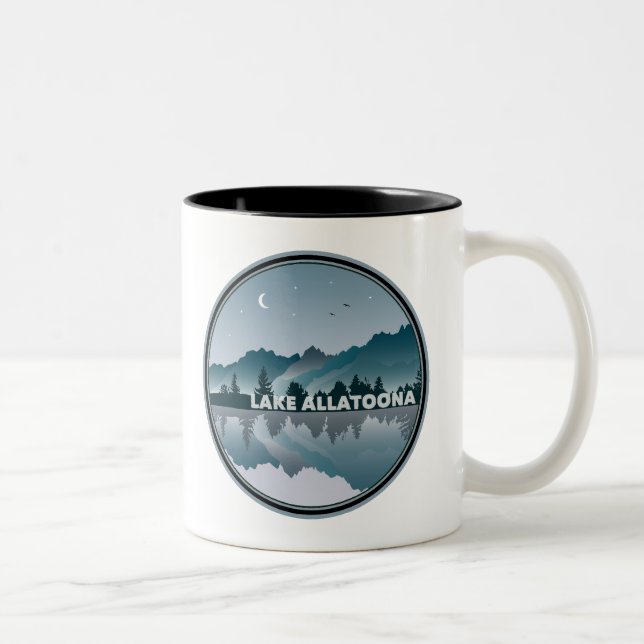 Lake Allatoona Georgia Reflection Zweifarbige Tasse (Rechts)