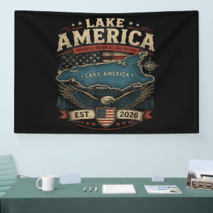 Lake America USA Zuvor Lustig Patriotisch Banner