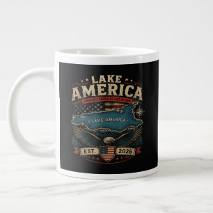 Lake America USA Zuvor Lustig Patriotisch Jumbo-Tasse