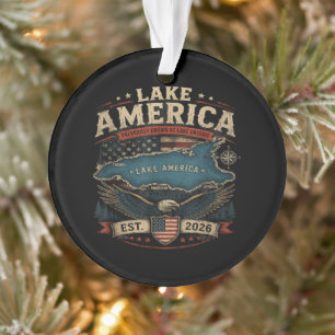 Lake America USA Zuvor Lustig Patriotisch Ornament
