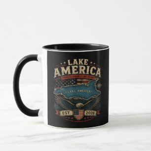 Lake America USA Zuvor Lustig Patriotisch Tasse