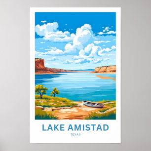 Lake Amistad Texas Travel Print Poster