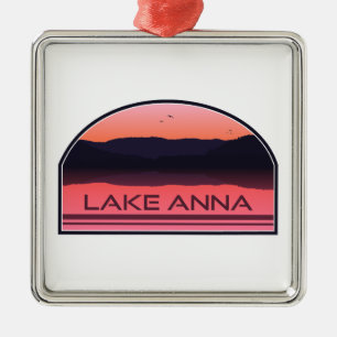 Lake Anna Virginia Red Sunrise Ornament Aus Metall