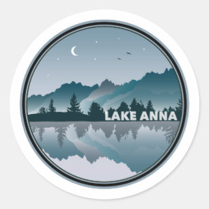 Lake Anna Virginia Reflection Runder Aufkleber