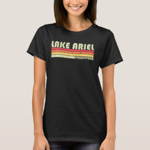 Lake Ariel Pennsylvania Lustiger Angel Camping Som T-Shirt