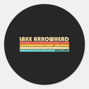 Lake Arrowhead Georgia Lustiges Angeln Camping Runder Aufkleber
