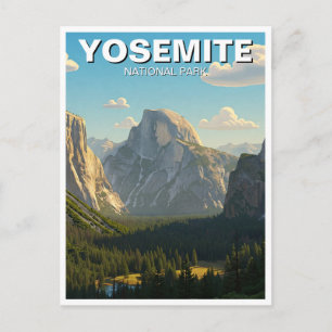 Lake at Yosemite National Park Halbedom Postkarte