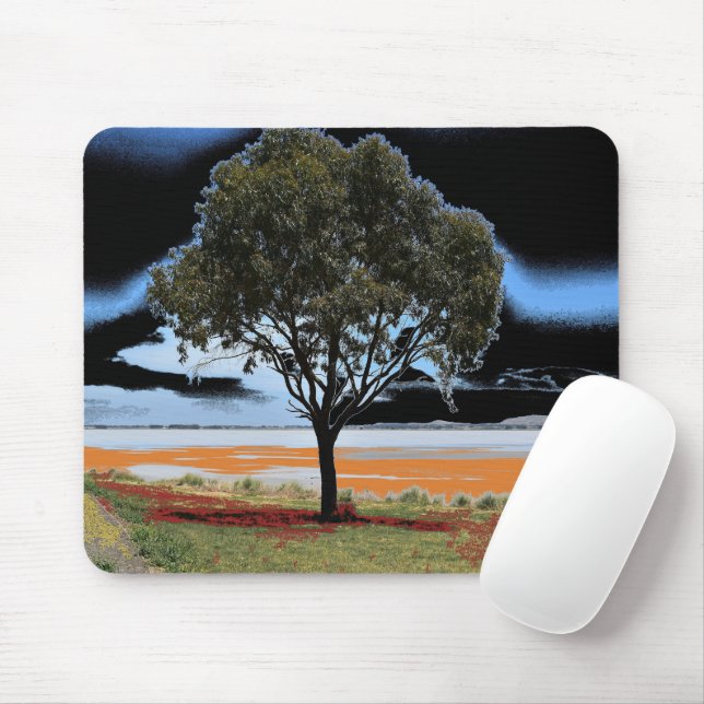 Lake Beac Solo Tree Mouse Pad Mousepad (Mit Mouse)