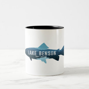 Lake Benson North Carolina Fisch Zweifarbige Tasse