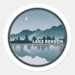 Lake Benson North Carolina Reflektion Runder Aufkleber