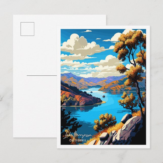 Lake Berryessa California USA Reisevorführung Postkarte (Vorne/Hinten)