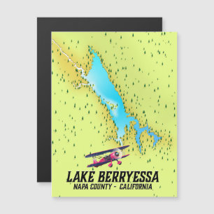 Lake Berryessa Napa County, Kalifornien Magnetkarte