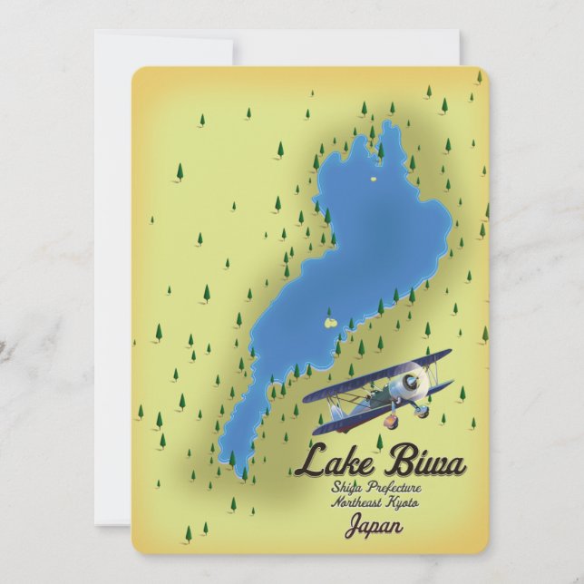 Lake Biwa Japan Landkarte (Vorderseite)