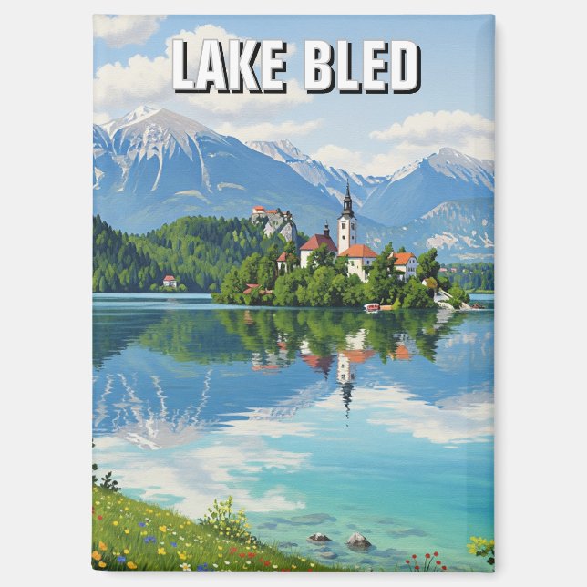 Lake Bled Slovenia Magnet (Vorderseite)